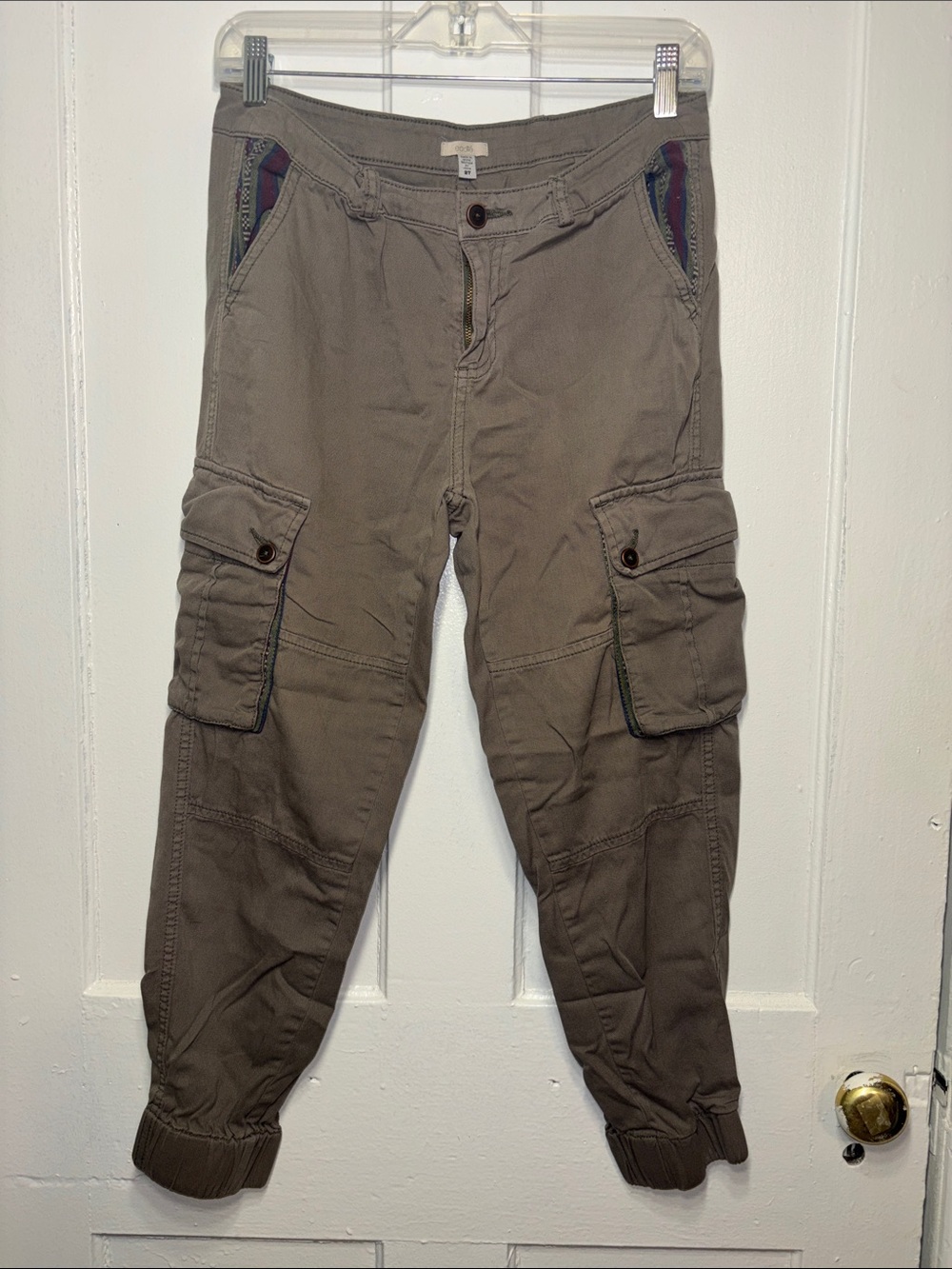 Ecotè 100% cotton cargo joggers women’s size 27/4